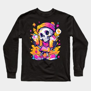 Pastel Party Punk Skeleton Long Sleeve T-Shirt